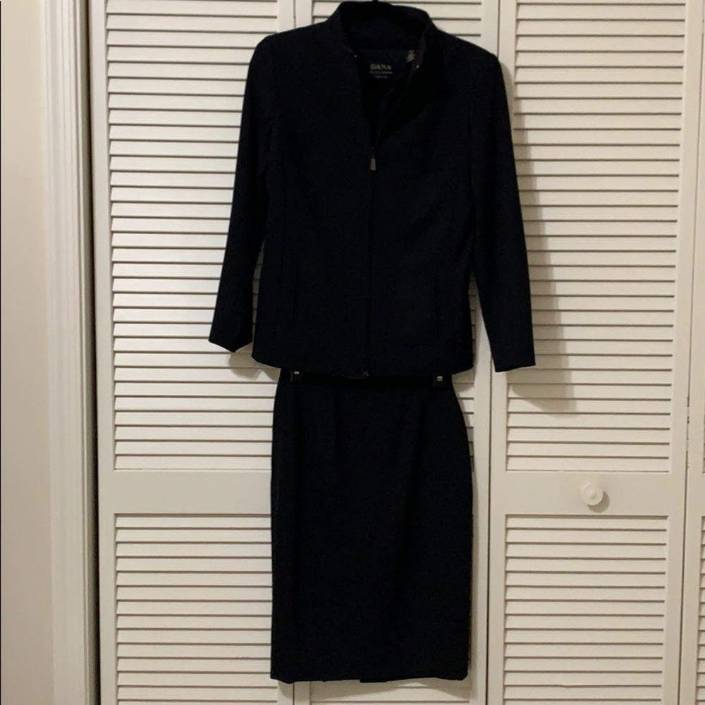 Dana Bachman black skirt suit